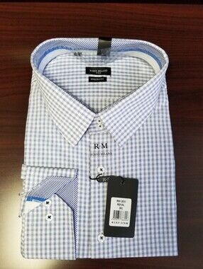 Men's Blue Dress Shirt - Modern Fit